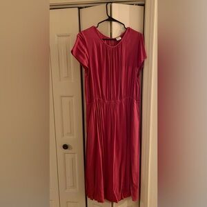 a new day Berry Pink Short Sleeve Gathered Waist Maxi Dress